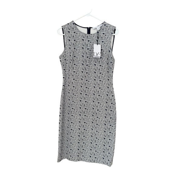 Diane Von Furstenberg DVF Regenna Ribbon Rectangles Stretch Sheath‎ Dress Size 8 - Picture 12 of 12